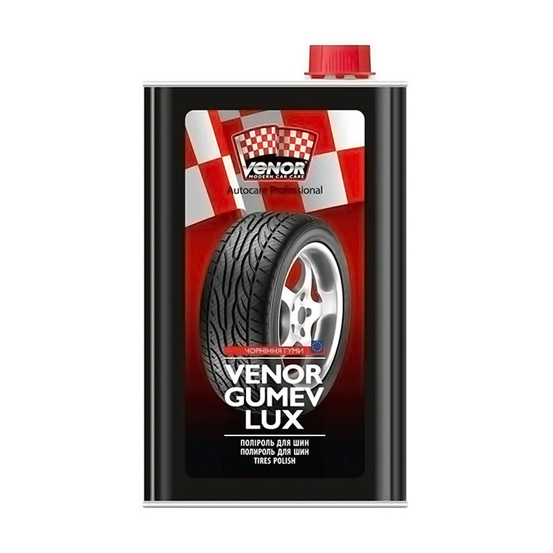 Засіб для догляду за автомобільними шинами Venor Gumev Lux Глянцевий затемнювач гуми, 1 л